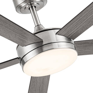 Vaczon 48" 5 Blades Industrial Modern Style DC Motor Ceiling Fan with LED Lighting and Remote Control