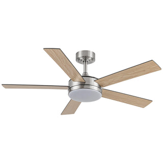 Vaczon 48" 5 Blades Industrial Modern Style DC Motor Ceiling Fan with LED Lighting and Remote Control