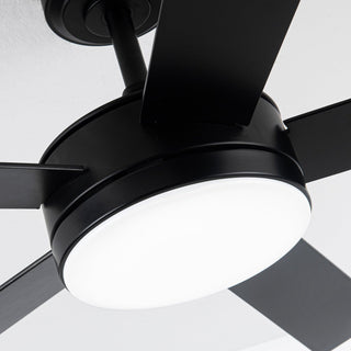 Vaczon 48" 5 Blades Industrial Modern Style DC Motor Ceiling Fan with LED Lighting and Remote Control
