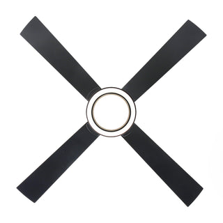 Vaczon 52 Inch 4 Blades DC Motor Modern Downrod Ceiling Fan with LED Light and Remote Control