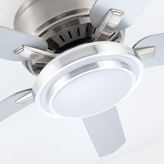 52" Vaczon Modern Flush Mount Ceiling Fan with Light