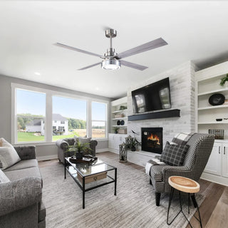 52" 60" Karen Double-sided Blades Smart Fan with LED Light