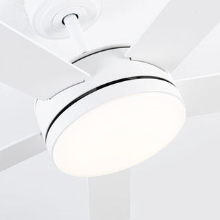 Vaczon 48" 5 Blades Industrial Modern Style DC Motor Ceiling Fan with LED Lighting and Remote Control