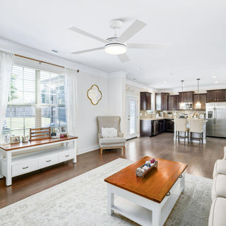 Vaczon 48" 5 Blades Industrial Modern Style DC Motor Ceiling Fan with LED Lighting and Remote Control