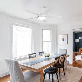 Vaczon 48" 5 Blades Industrial Modern Style DC Motor Ceiling Fan with LED Lighting and Remote Control