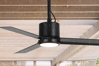 Can outdoor ceiling fans be exposed to rain