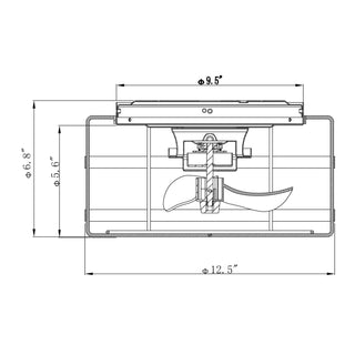 13" Madurai Farmhouse Flush Mount Reversible Ceiling Fan with Lighting and Remote Control - Vaczon