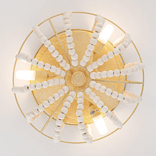 13" Farmhouse DC Motor Flush Mount Reversible Ceiling Fan with Lighting and Remote Control - Vaczon