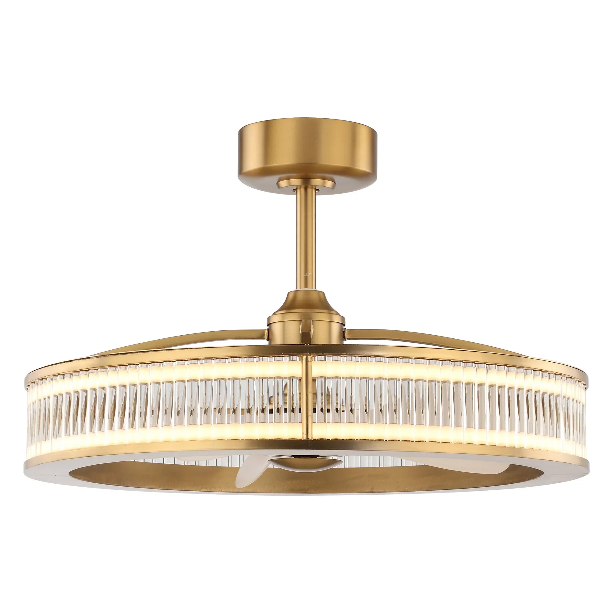 Vaczon 29 Inch Lynn Golden Downrod Mount Luxury Fandelier - Vaczon
