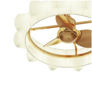 Vaczon 30 Inch Electroplated Golden Downrod Mount Luxury Fandelier with Light - Vaczon