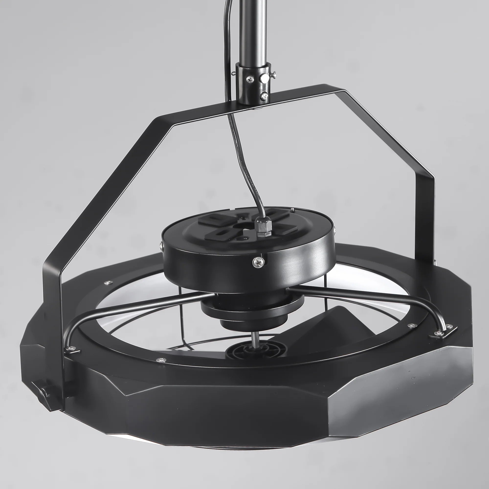 20 Inch Doris Downrod Fan Wall Mount Fan with LED Light and Remote Control