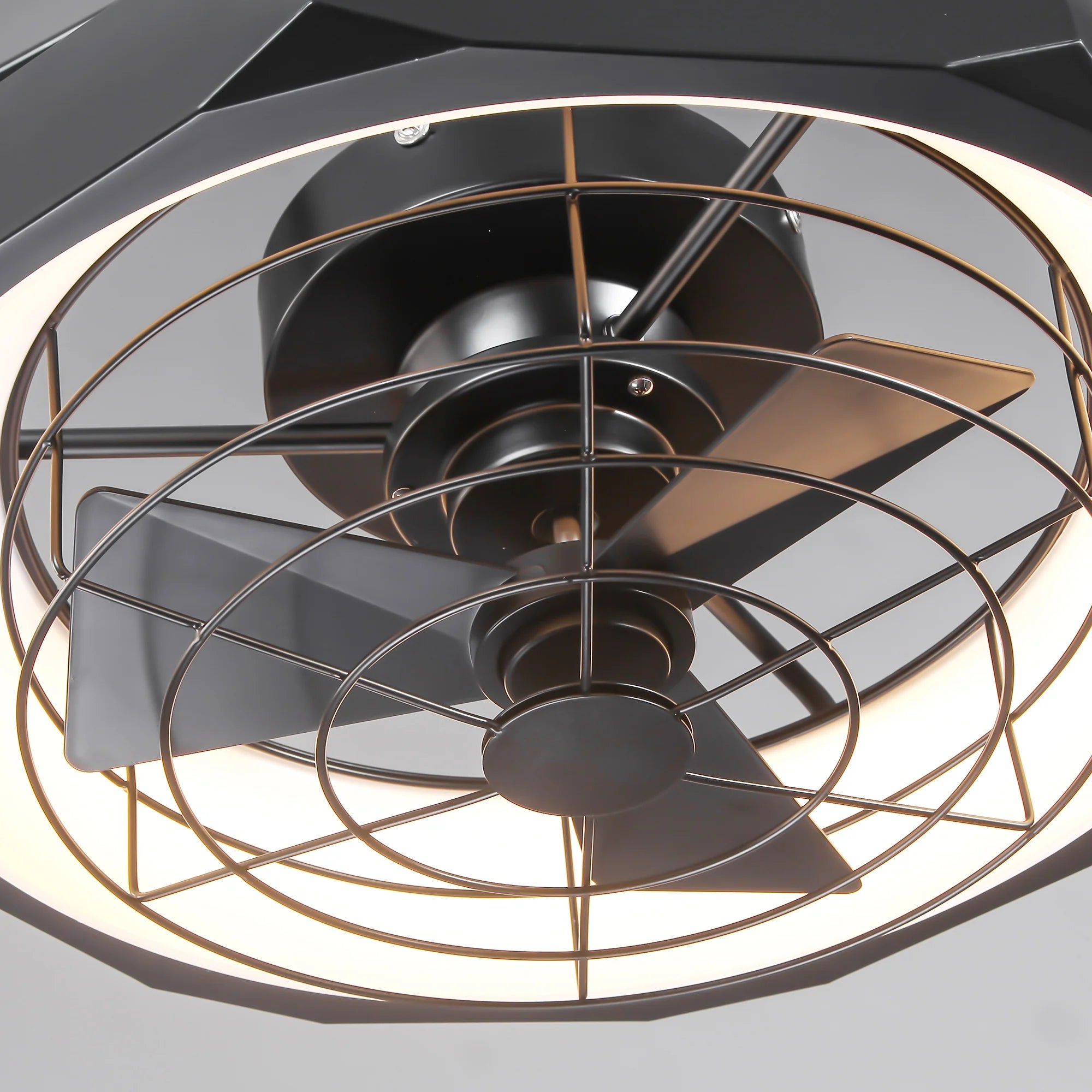 20 Inch Doris Downrod Fan Wall Mount Fan with LED Light and Remote Control