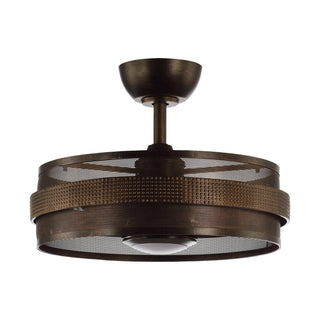 21" Nilgiri Industrial DC Motor Downrod Mount Reversible Ceiling Fan with LED Lighting and Remote Control - Vaczon