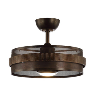 21" Nilgiri Industrial DC Motor Downrod Mount Reversible Ceiling Fan with LED Lighting and Remote Control - Vaczon