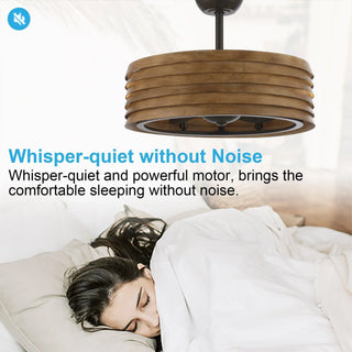 24" Farmhouse DC Motor Downrod Mount Reversible Fandelier Ceiling Fan with Lighting and Remote Control - Vaczon