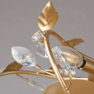 24" Alexia Golden Crystal Ornament Fandelier with Remote Control