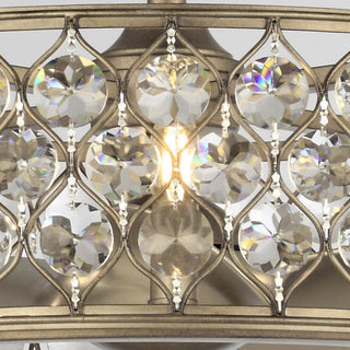 25" Modern Downrod Mount Crystal Fandelier with Lighting and Remote Control - Vaczon