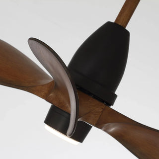 28" Kwang Rustic DC Motor Downrod Mount Reversible Ceiling Fan with LED Lighting and Remote Control - Vaczon
