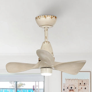 28" Kwang Rustic DC Motor Downrod Mount Reversible Ceiling Fan with LED Lighting and Remote Control - Vaczon