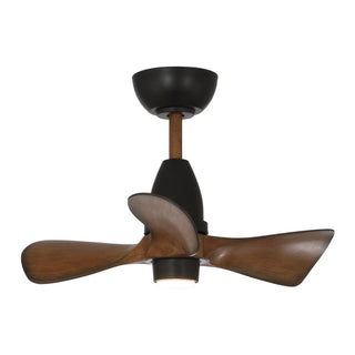 28" Kwang Rustic DC Motor Downrod Mount Reversible Ceiling Fan with LED Lighting and Remote Control - Vaczon