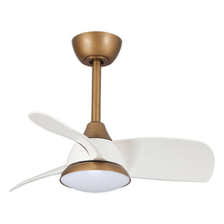 28" Modern DC Motor Downrod Mount Reversible Ceiling Fan with LED Lighting and Remote Control - ParrotUncle