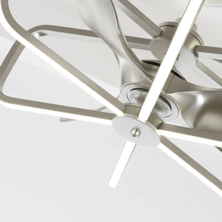 30" Theron Modern DC Motor Downrod Mount Reversible Ceiling Fan with LED Lighting and Remote Control - Vaczon