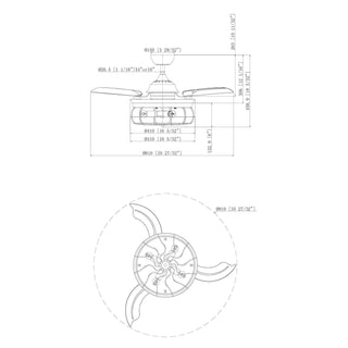 36" Benally Industrial Downrod Mount Ceiling Fan with Lighting and Remote Control - Vaczon