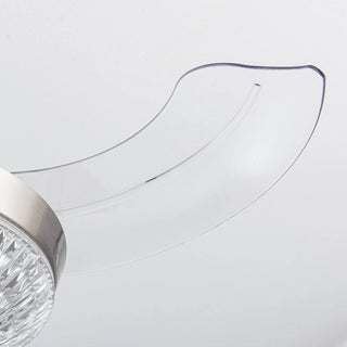 36" Brownesville Modern Chrome Downrod Mount Crystal Ceiling Fan with Lighting and Remote Control - Vaczon