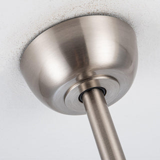 36" Brownesville Modern Chrome Downrod Mount Crystal Ceiling Fan with Lighting and Remote Control - Vaczon