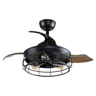 36" Pickett Industrial Downrod Mount Ceiling Fan with Lighting and Remote Control - Vaczon