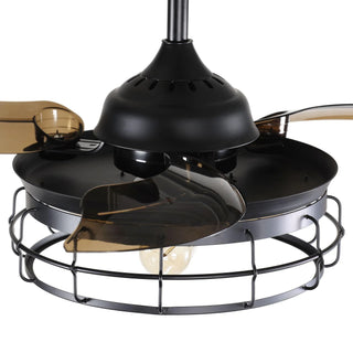 36" Pickett Industrial Downrod Mount Ceiling Fan with Lighting and Remote Control - Vaczon