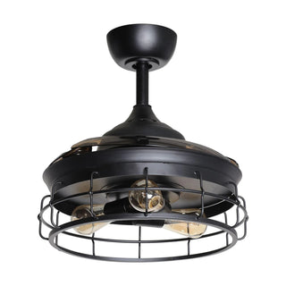 36" Pickett Industrial Downrod Mount Ceiling Fan with Lighting and Remote Control - Vaczon