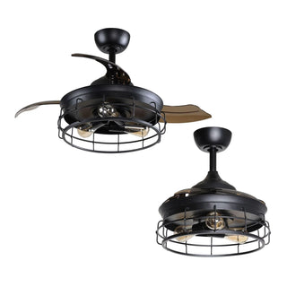 36" Pickett Industrial Downrod Mount Ceiling Fan with Lighting and Remote Control - Vaczon