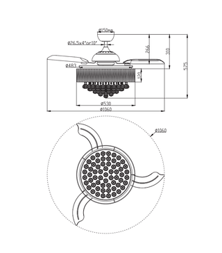 42" Broxburne Smart Fan with LED Light - Vaczon