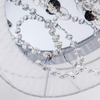 42" Modern Chrome Downrod Mount Crystal Ceiling Fan with Lighting and Remote Control - Vaczon