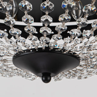 42" Servantes Modern Downrod Mount Crystal Ceiling Fan with Lighting - Vaczon