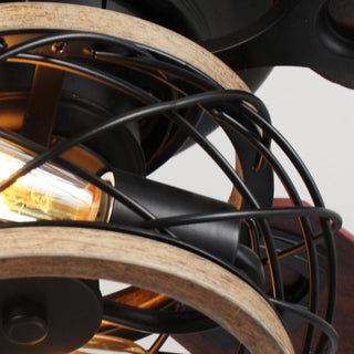 48"Antwerp Farmhouse Flush Mount Reversible Ceiling Fan with Lighting and Remote Control - Vaczon