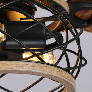 48"Antwerp Farmhouse Flush Mount Reversible Ceiling Fan with Lighting and Remote Control - Vaczon