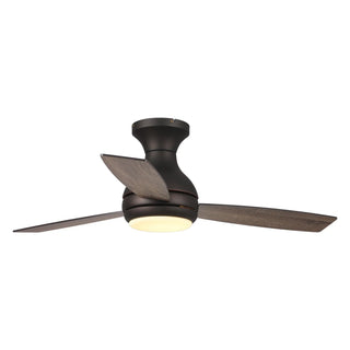 48" Beckette Farmhouse Flush Mount Reversible Ceiling Fan with Lighting and Remote Control - Vaczon