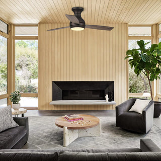 48" Beckette Farmhouse Flush Mount Reversible Ceiling Fan with Lighting and Remote Control - Vaczon