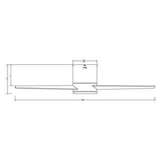 48" Kielah Farmhouse Flush Mount Reversible Ceiling Fan with Lighting and Remote Control - Vaczon