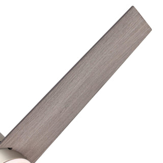 48" Satin Nickel Flush Mount Low Profile Ceiling Fan with LED Lighting - Vaczon