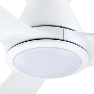 52" Ahmedabad Industrial DC Motor Flush Mount Reversible Ceiling Fan with LED Lighting and Remote Control - Vaczon