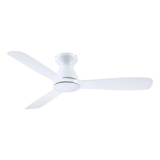 52" Ahmedabad Industrial DC Motor Flush Mount Reversible Ceiling Fan with LED Lighting and Remote Control - Vaczon