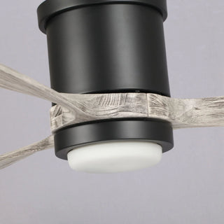 52" Anyan Farmhouse Flush Mount Reversible Ceiling Fan with Lighting and Remote Control - Vaczon