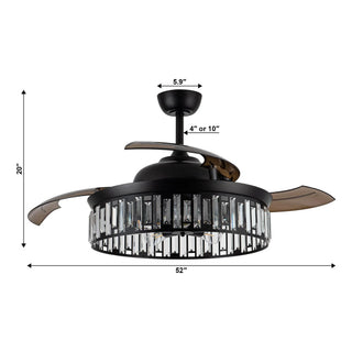 52" Broxburne Smart Fan with Light Kit - Vaczon