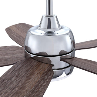 52" Dicken Modern Downrod Mount Reversible Crystal Ceiling Fan with Lighting and Remote Control
