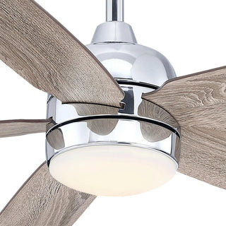 52" Dicken Modern Downrod Mount Reversible Crystal Ceiling Fan with Lighting and Remote Control