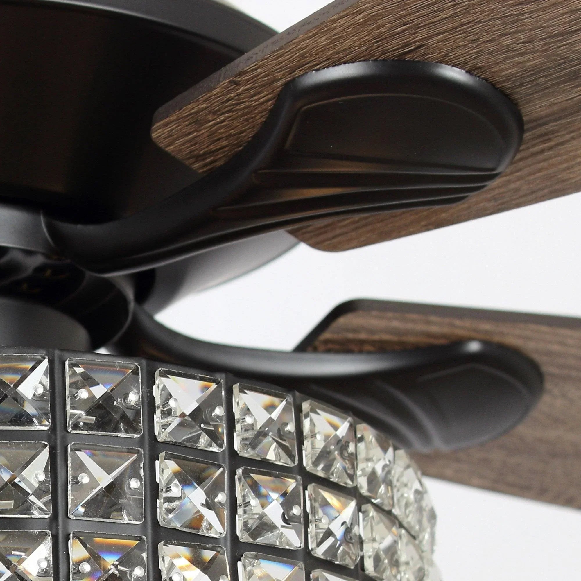 Nowthen 52 Inch Chrome Crystal Ceiling Fan with Remote - Vaczon
