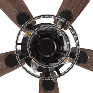 Nowthen 52 Inch Chrome Crystal Ceiling Fan with Remote - Vaczon